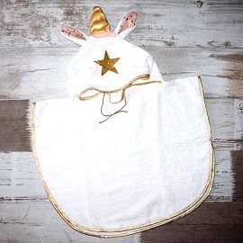 Poncho de bain Licorne - Cadeau original pour Bébé